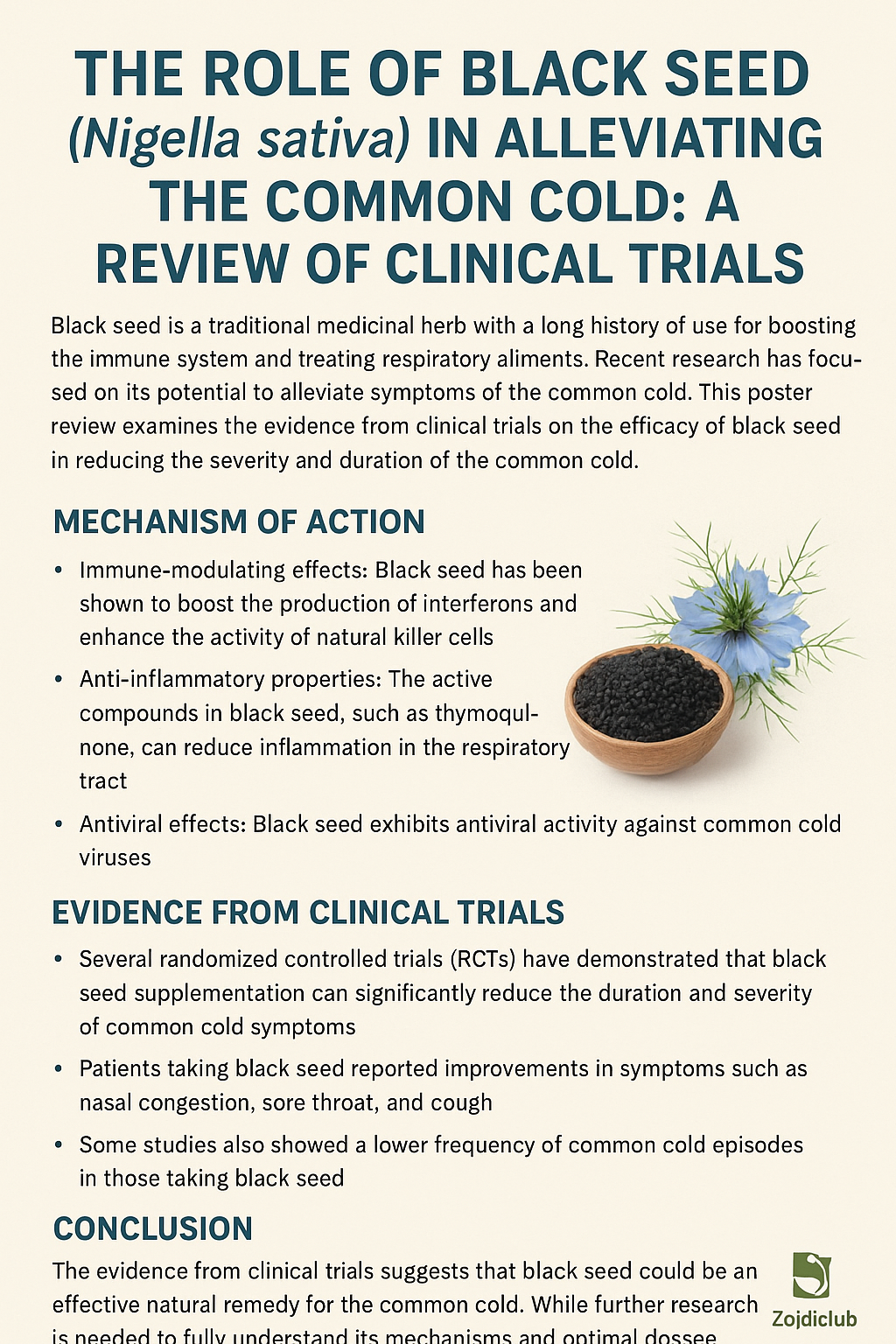 نقش سیاهدانه در کاهش سرماخوردگی در داروخانه آنلاین زجاج کلاب