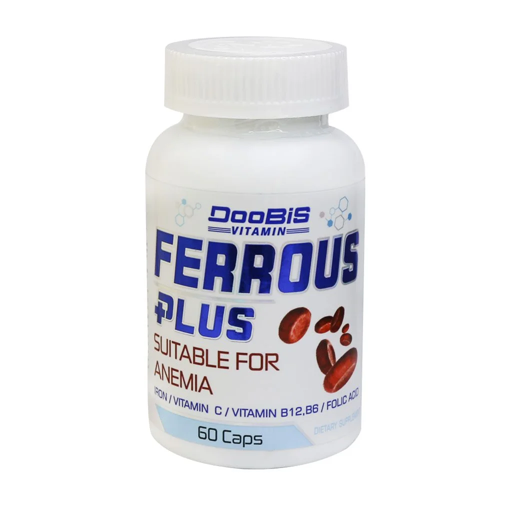 Doobis-Ferrous-Plus-60-Capsules.jpg کپسول فروس دوبیس در داروخانه آنلاین زجاج کلاب