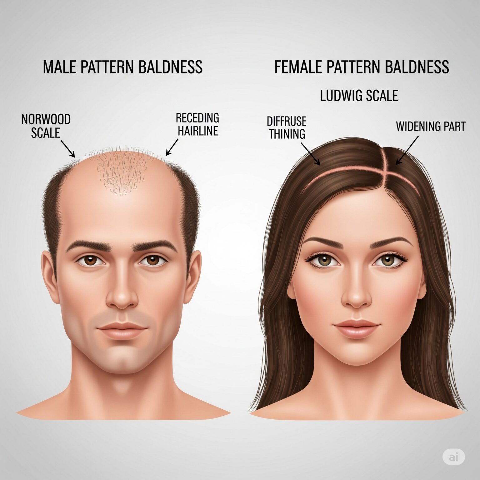 درمان ریزش موی آندروژنیک در داروخانه آنلاین زجاج کلاب